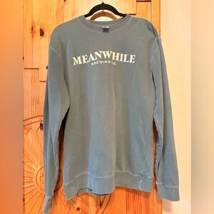 MEANWHILE Brewing Co. Crewneck Sweatshirt - Dusty Blue